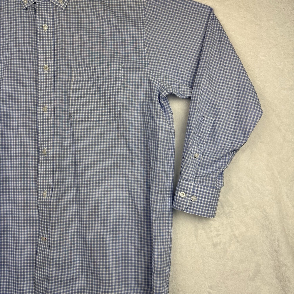 Daniel Cremieux Signature Collection Blue Plaid Long Sleeve Shirt Men Med - Picture 3 of 14